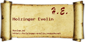 Holzinger Evelin névjegykártya