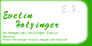 evelin holzinger business card